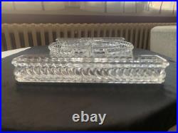 Grand chemin de table en cristal de Baccarat, 4 pièces, modèle Tors, Bambou