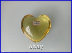 Grand cour jaune en cristal de BACCARAT, vintage 1990