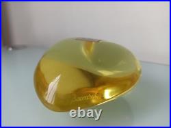 Grand cour jaune en cristal de BACCARAT, vintage 1990