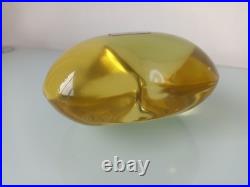 Grand cour jaune en cristal de BACCARAT, vintage 1990