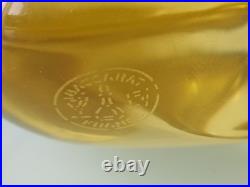 Grand cour jaune en cristal de BACCARAT, vintage 1990