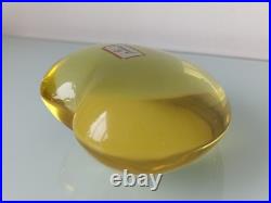 Grand cour jaune en cristal de BACCARAT, vintage 1990