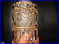 Grand flacon carafe parfum cristal mouler Baccarat Russe or service de toilette
