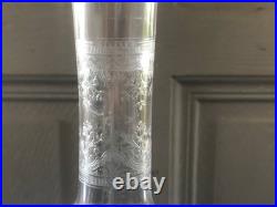 Grande carafe en cristal gravé BACCARAT Medicis forme 8470 gravure 8828