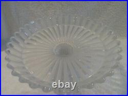 Grande coupe sur pied cristal moulé Baccarat 4952 (crystal footed bowl) st83ety