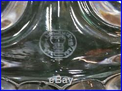 Grande paire de Chandeliers cristal signé Baccarat 3 feux pampille socle perlé