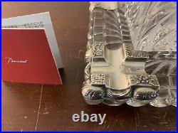 Gros encrier ancien argent et cristal de Baccarat poids 5 kilo