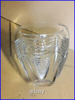 Gros vase cristal taillé Baccarat Art Déco
