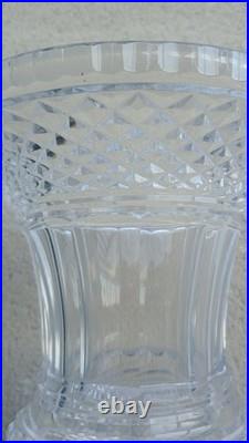 Imposant Vase Médicis En Cristal Taillé Sur Pied Création vaudeville à Baccarat