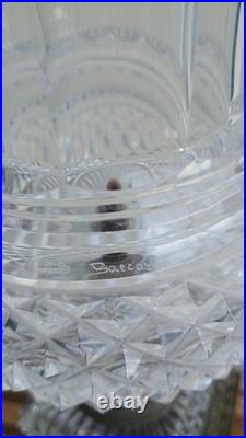 Imposant Vase Médicis En Cristal Taillé Sur Pied Création vaudeville à Baccarat