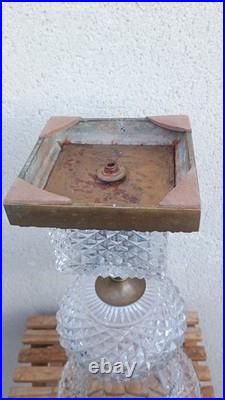 Imposant Vase Médicis En Cristal Taillé Sur Pied Création vaudeville à Baccarat