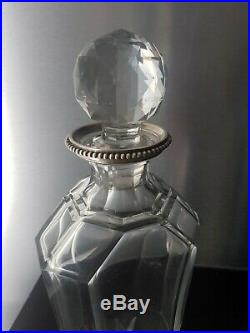 Jolie Carafe En Cristal De Baccarat Argent Massif Minerve Old Crystal 1930/40
