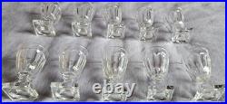 Lot 10 verres XIXème en cristal taillé de Baccarat pour cave, cabaret à liqueur