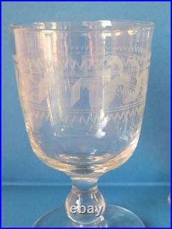 Lot 10 verres vin cristal BACCARAT France/mod. 3458 gravé/frise grecque/1900