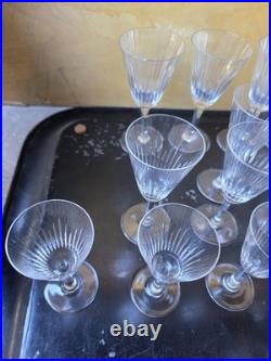 Lot 19 verres Baccarat cristal