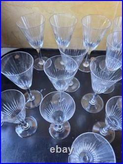 Lot 19 verres Baccarat cristal