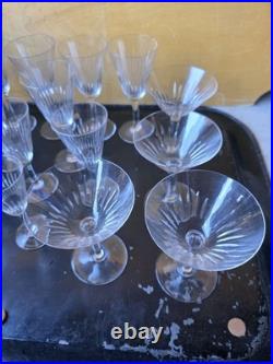 Lot 19 verres Baccarat cristal