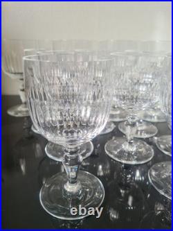 Lot 22 verres à pied en verre Cristal Baccarat MODELE Renaissance Estampillé