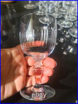 Lot 22 verres à pied en verre Cristal Baccarat MODELE Renaissance Estampillé