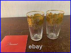 Lot 2 verres à porto doré modèle en cristal de Baccarat (prix des deux verres)