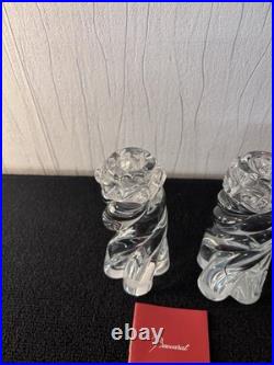 Lot 3 bougeoirs modèle Aladin en cristal de Baccarat (prix des 3)