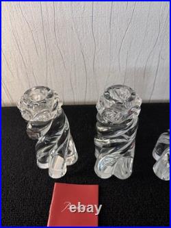 Lot 3 bougeoirs modèle Aladin en cristal de Baccarat (prix des 3)