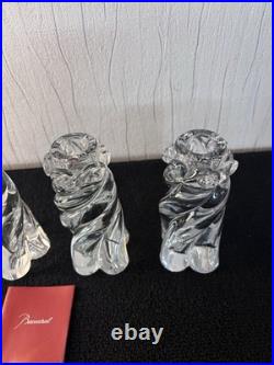Lot 3 bougeoirs modèle Aladin en cristal de Baccarat (prix des 3)
