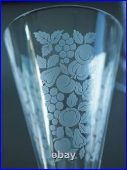 Lot 5 Verres Anciens Art Deco Cristal Baccarat Antique Glasses Fruits