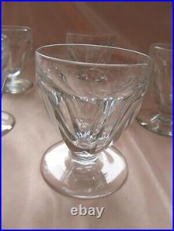 Lot 5 verres à vin Porto cristal de Baccarat signés modèle Talleyrand H 7,2 cm