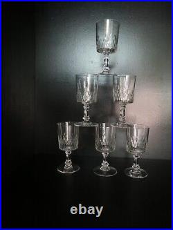 Lot 6 Verres VIN cristal Baccarat modèle champigny richelieu taille 5557 12,4 cm
