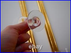 Lot 6 anciens verres à vin porto cristal taillé Baccarat gondole biseaux coupés