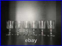 Lot 6 verres à EAU cristal taillé Baccarat Champigny Richelieu 15.1 cm