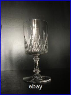 Lot 6 verres à EAU cristal taillé Baccarat Champigny Richelieu 15.1 cm