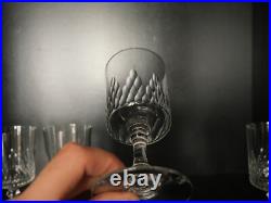 Lot 6 verres à EAU cristal taillé Baccarat Champigny Richelieu 15.1 cm