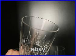 Lot 6 verres à EAU cristal taillé Baccarat Champigny Richelieu 15.1 cm