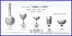 Lot 7 Verres à vin blanc en cristal taillé Baccarat forme 6186 taille 8357 Lot 7 Verres à vin blanc en cristal taillé Baccarat forme 6186 taille 8357