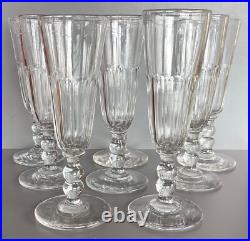 Lot 8 anciennes flûte à Champagne Cristal 19ème pans coupés Saint Louis Baccarat Lot 8 anciennes flûte à Champagne Cristal 19ème pans coupés Saint Louis Baccarat