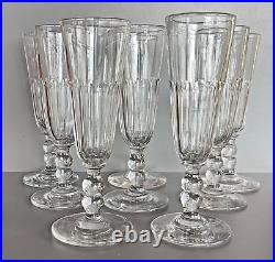 Lot 8 anciennes flûte à Champagne Cristal 19ème pans coupés Saint Louis Baccarat Lot 8 anciennes flûte à Champagne Cristal 19ème pans coupés Saint Louis Baccarat