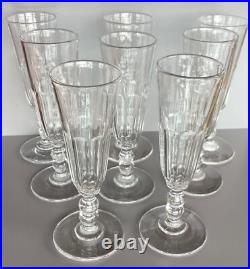 Lot 8 anciennes flûte à Champagne Cristal 19ème pans coupés Saint Louis Baccarat Lot 8 anciennes flûte à Champagne Cristal 19ème pans coupés Saint Louis Baccarat