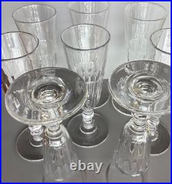 Lot 8 anciennes flûte à Champagne Cristal 19ème pans coupés Saint Louis Baccarat Lot 8 anciennes flûte à Champagne Cristal 19ème pans coupés Saint Louis Baccarat