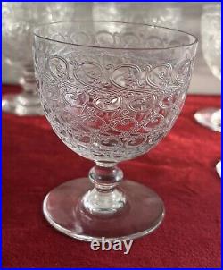 Lot De 6 Verres A Vin En Cristal Baccarat Modèle Rohan