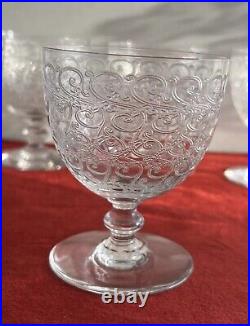 Lot De 6 Verres A Vin En Cristal Baccarat Modèle Rohan