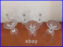 Lot De 6 Verres Cristal Baccarat, Saint Louis Modèle Caton, H 12 cm Vin Cuit