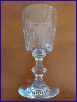 Lot De 6 Verres Cristal Baccarat, Saint Louis Modèle Caton, H 12 cm Vin Cuit