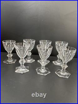 Lot De 7 Verres À Vin En Cristal Baccarat Modèle Harcourt 11,2 Cm
