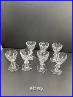 Lot De 7 Verres À Vin En Cristal Baccarat Modèle Harcourt 11,2 Cm