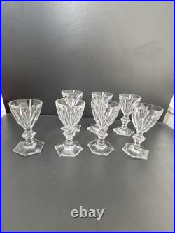 Lot De 7 Verres À Vin En Cristal Baccarat Modèle Harcourt 11,2 Cm