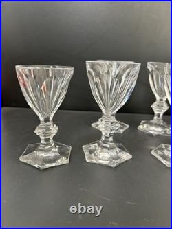 Lot De 7 Verres À Vin En Cristal Baccarat Modèle Harcourt 11,2 Cm