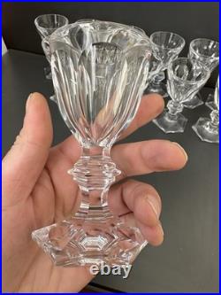 Lot De 7 Verres À Vin En Cristal Baccarat Modèle Harcourt 11,2 Cm