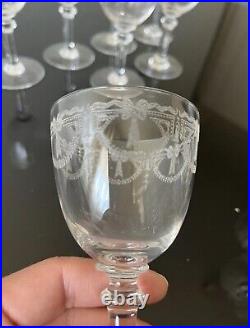 Lot De 7 Verres A Vin Rouge En Cristal De Saint Louis Modèle Millet Non Baccarat